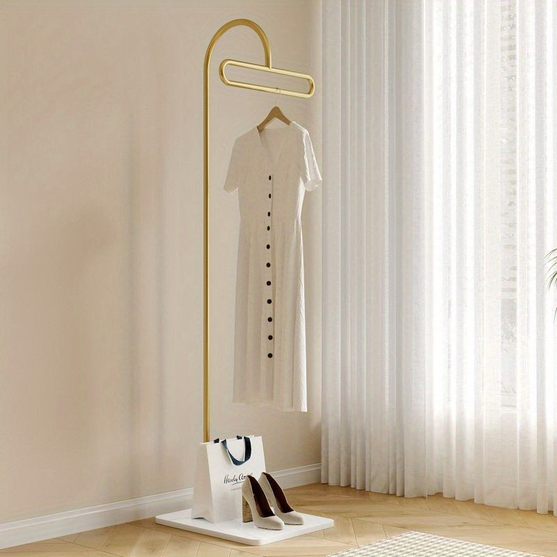 Modern Iron Floor Standing Coat Rack with Multiple Hooks – Sleek Minimalist Design for Bedroom, Living Room, or Home Storage – Holds Up to 30 lbs – Perfect for Clothes, Towels, and Accessories, Clothes Hanging Rack