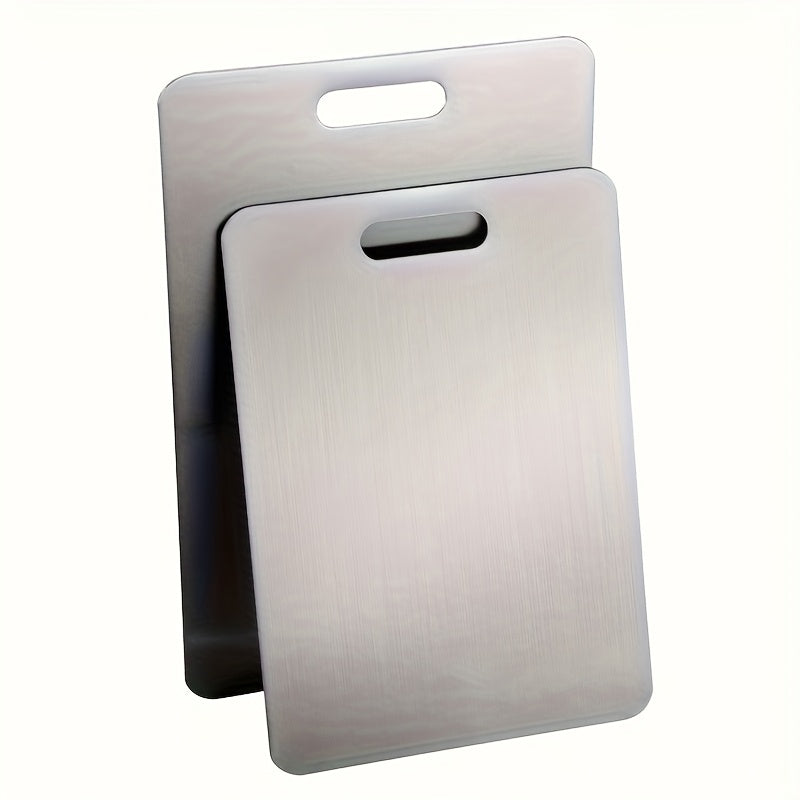 1pc High-Quality Stainless Steel Kitchen Cutting Board - Double-Sided, Non-Slip, Easy to Clean, Ideal for Vegetables, Fruits, and Meats, Kitchen Essentials|Modern Kitchen Accessory|Durable Cutting Surface, Cutting Boards for
