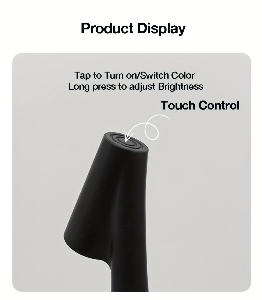Portable LED Table Lamp, Touch Control LED Table Lamp, Modern Design Table Lamp, Rechargeable LED Table Lamp for Home Decoration.