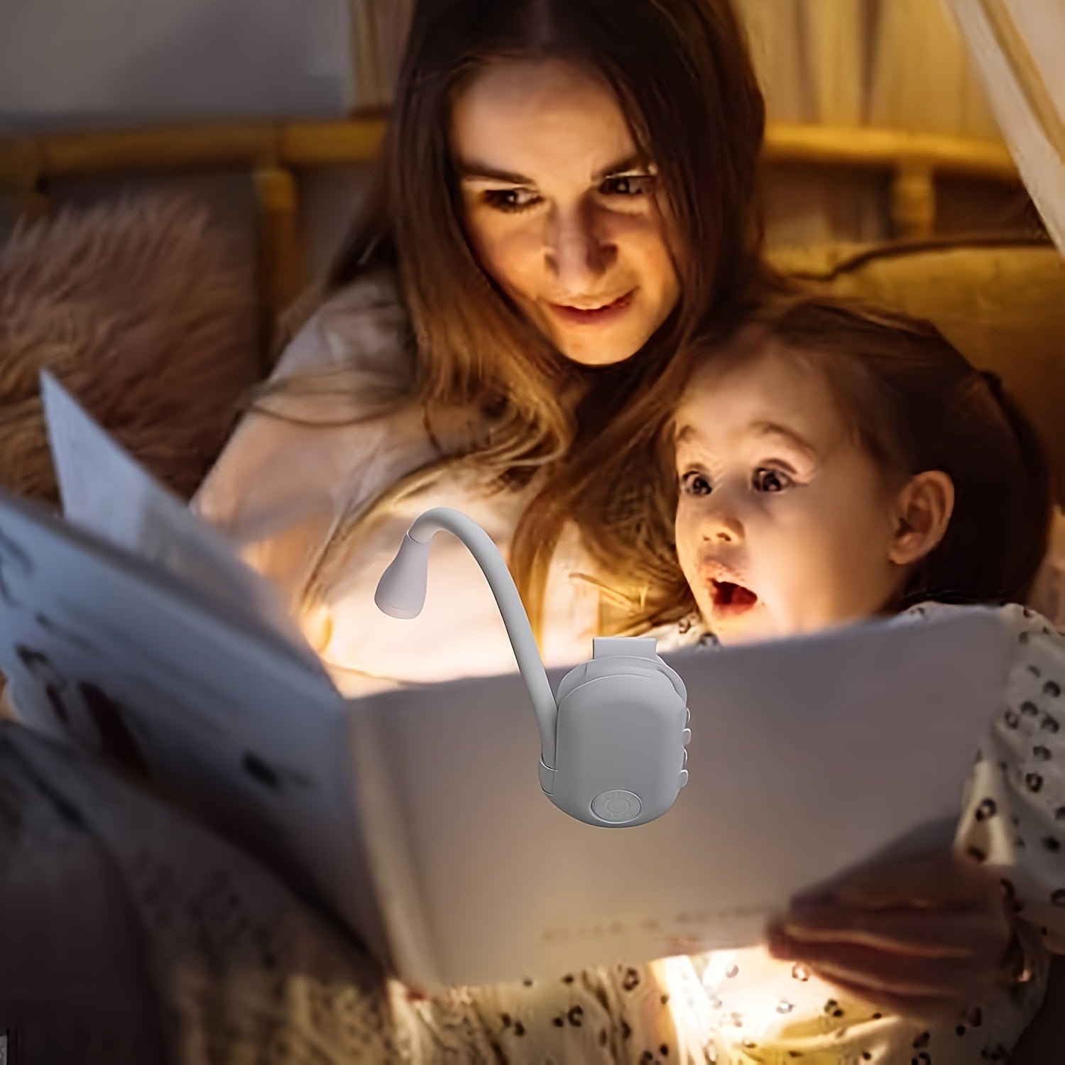 Mini Portable Clip-On Book Light | Adjustable Brightness | Three Colors | C-Type USB Rechargeable | 360-Degree Foldable LED Soft Light | Suitable for Bedrooms, Bedside, Study | Creative Gift Table Lamp, Small Night Light
