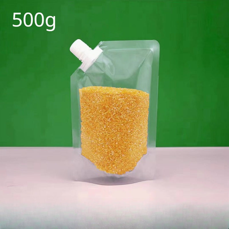 10pcs Reusable Transparent Food Storage Bags - Airtight Seal, Output Mouth, Moisture-Proof, Durable, Easy-to-Use - Perfect for Kitchen Organization, Rice, Flour, Nuts, Grain, Miscellaneous Storage, and More