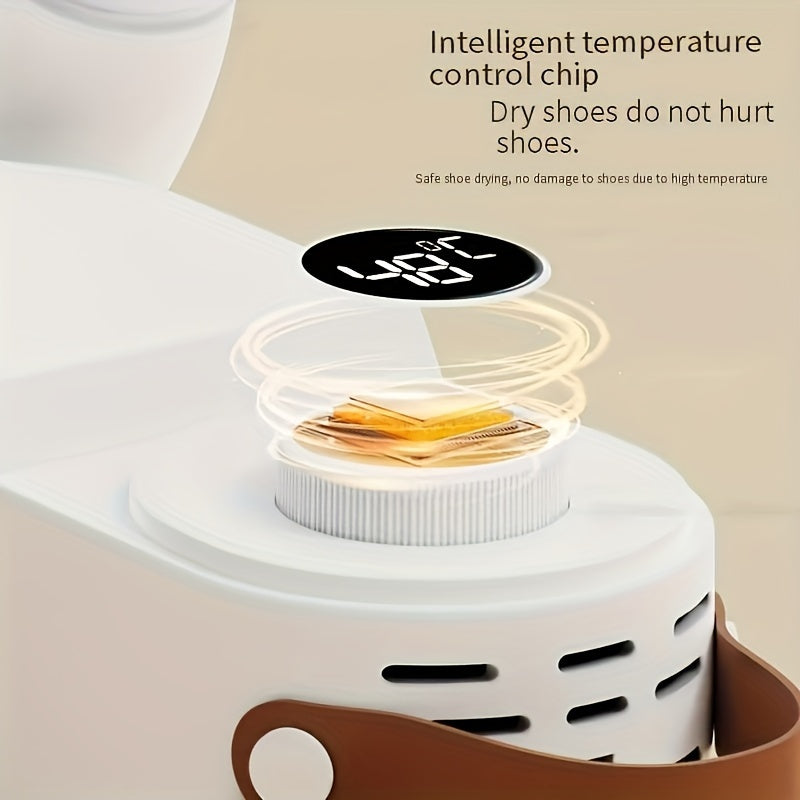 Fast Drying Deodorizing Boot Dryer, Work Boot Dryer, Boot Warmer, Electric Shoe Dryer, Portable Quiet Boot Dryer with Smart Timer, Auto Off Timer, Folding Design and Smart Panel for Work Boot Gloves Hats Socks Ski Boots (Euro