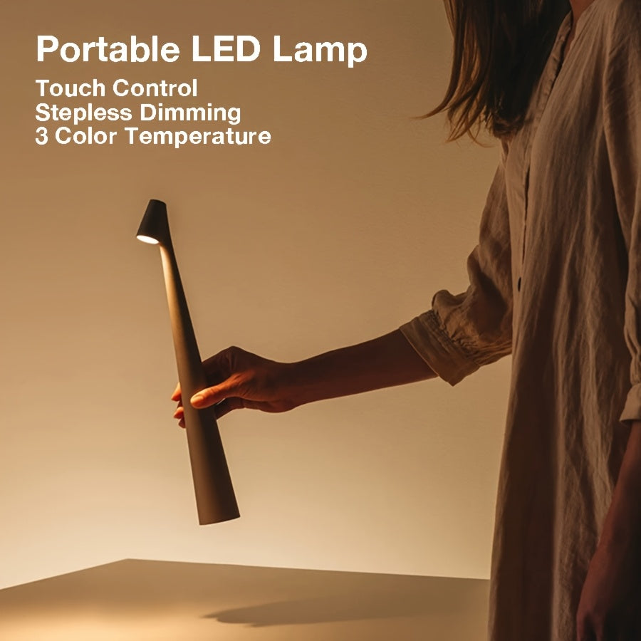 Portable LED Table Lamp, Touch Control LED Table Lamp, Modern Design Table Lamp, Rechargeable LED Table Lamp for Home Decoration.