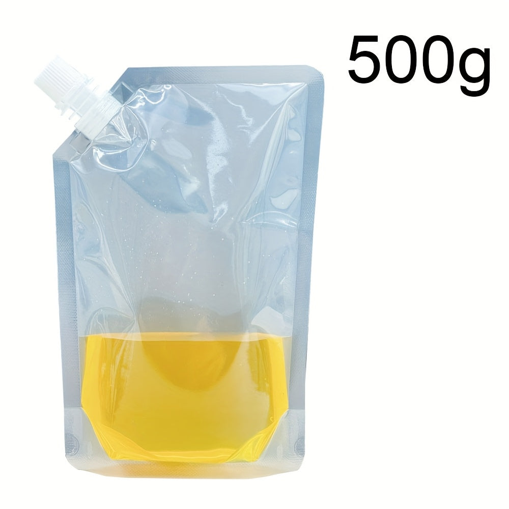 10pcs Reusable Transparent Food Storage Bags - Airtight Seal, Output Mouth, Moisture-Proof, Durable, Easy-to-Use - Perfect for Kitchen Organization, Rice, Flour, Nuts, Grain, Miscellaneous Storage, and More