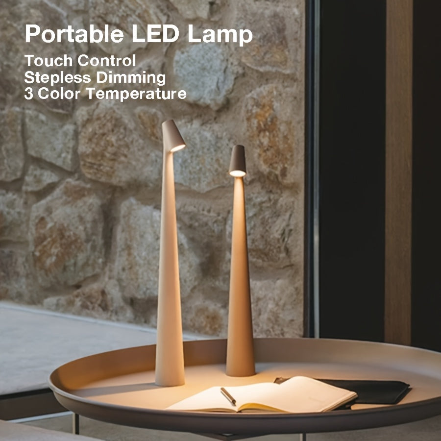 Portable LED Table Lamp, Touch Control LED Table Lamp, Modern Design Table Lamp, Rechargeable LED Table Lamp for Home Decoration.