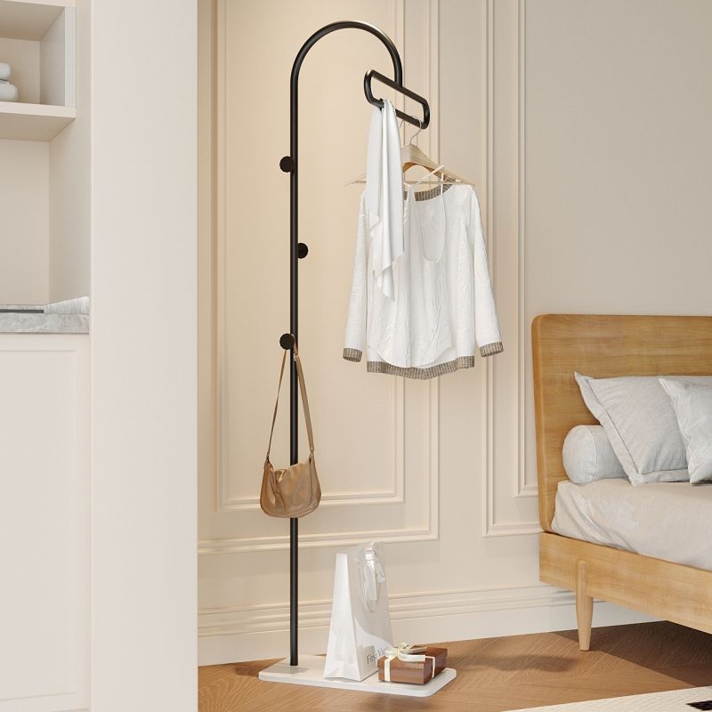 Modern Iron Floor Standing Coat Rack with Multiple Hooks – Sleek Minimalist Design for Bedroom, Living Room, or Home Storage – Holds Up to 30 lbs – Perfect for Clothes, Towels, and Accessories, Clothes Hanging Rack