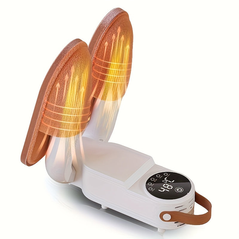 Fast Drying Deodorizing Boot Dryer, Work Boot Dryer, Boot Warmer, Electric Shoe Dryer, Portable Quiet Boot Dryer with Smart Timer, Auto Off Timer, Folding Design and Smart Panel for Work Boot Gloves Hats Socks Ski Boots (Euro