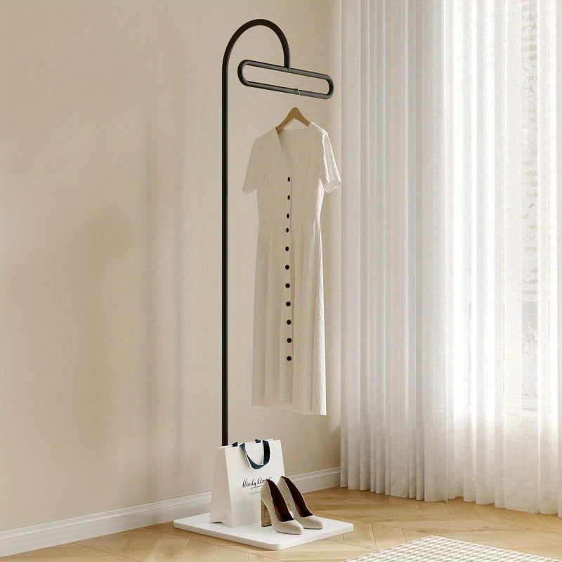 Modern Iron Floor Standing Coat Rack with Multiple Hooks – Sleek Minimalist Design for Bedroom, Living Room, or Home Storage – Holds Up to 30 lbs – Perfect for Clothes, Towels, and Accessories, Clothes Hanging Rack