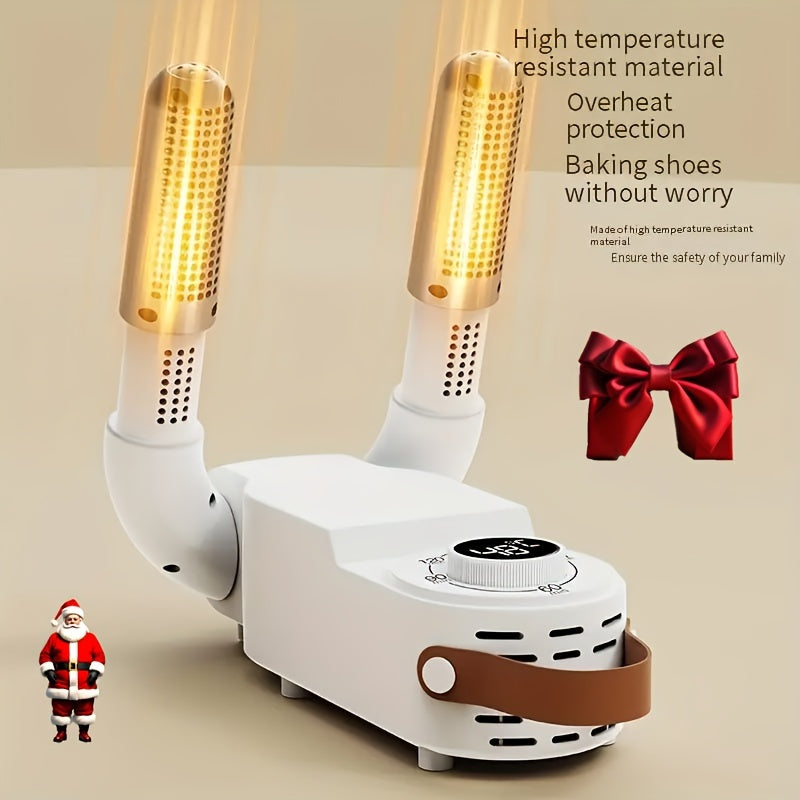 Fast Drying Deodorizing Boot Dryer, Work Boot Dryer, Boot Warmer, Electric Shoe Dryer, Portable Quiet Boot Dryer with Smart Timer, Auto Off Timer, Folding Design and Smart Panel for Work Boot Gloves Hats Socks Ski Boots (Euro