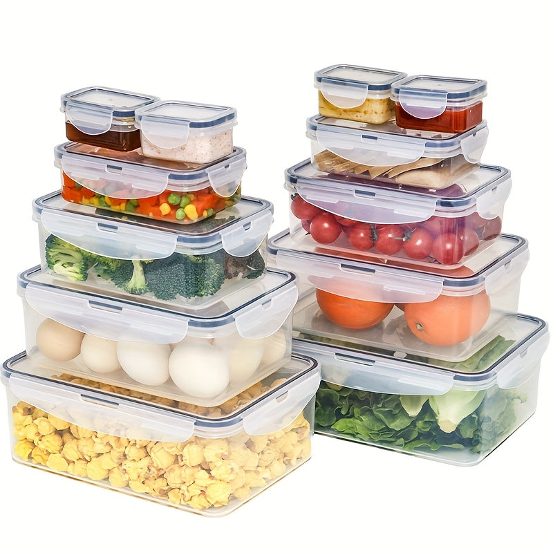 12/24pcs BPA-Free Meal Prep Containers with Airtight Lids - Leak-Proof, Microwave & Dishwasher Safe Stackable Square Food Storage Containers for Snacks, Fruits, Vegetables - Ideal for Office, School, Picnics, Road Trips, Meal