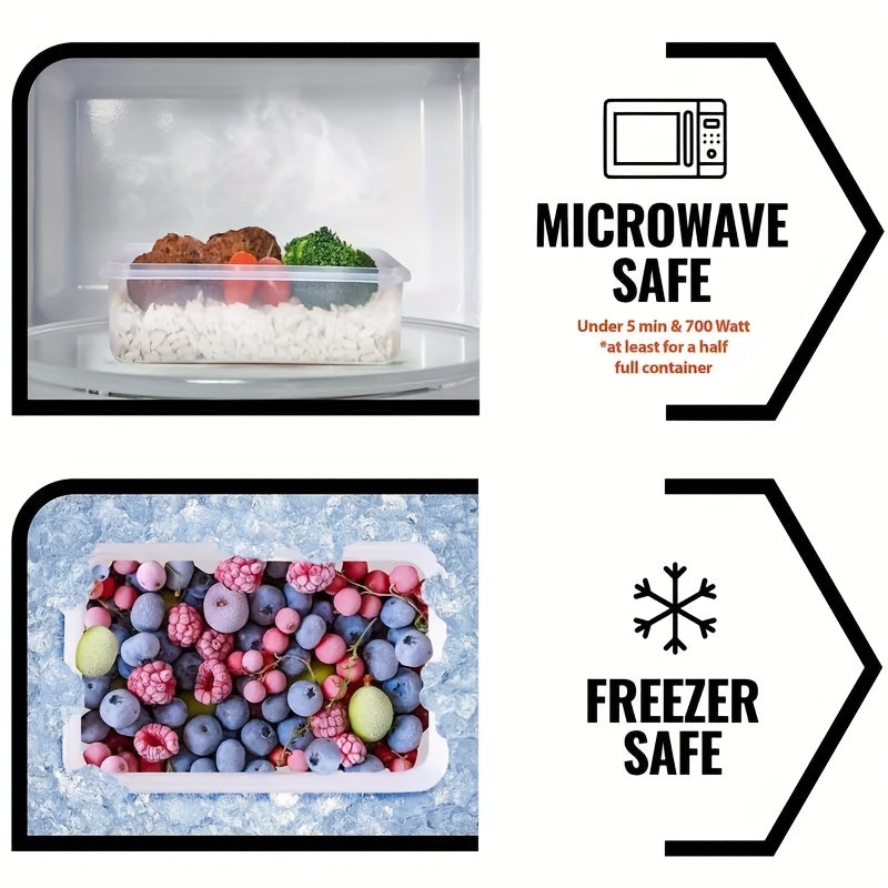 12/24pcs BPA-Free Meal Prep Containers with Airtight Lids - Leak-Proof, Microwave & Dishwasher Safe Stackable Square Food Storage Containers for Snacks, Fruits, Vegetables - Ideal for Office, School, Picnics, Road Trips, Meal