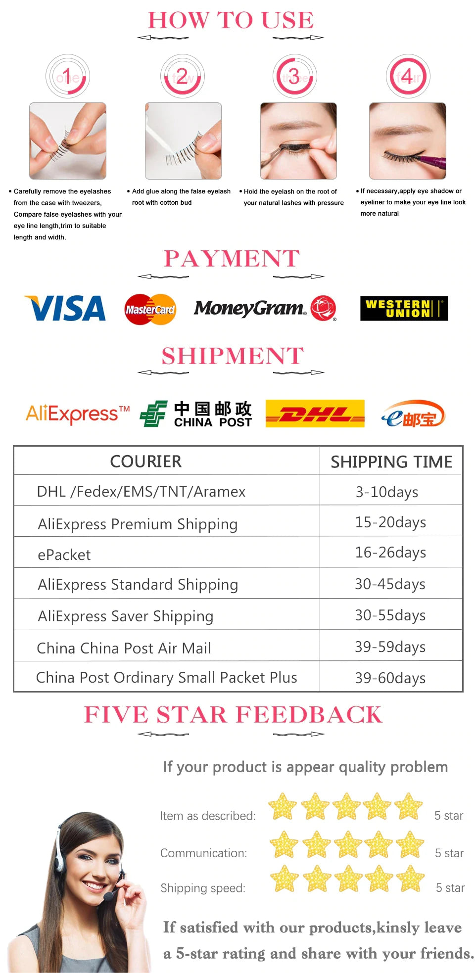 YSDO Fox Eye lashes 3/10 Pairs Lashes 3D Mink Natural Lashes Soft Cat Eye Lashes Extension Fluffy Lashes Makeup Half Eyelashes