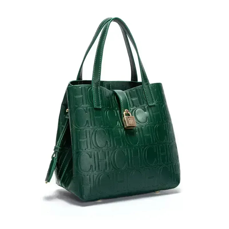 Embossed Ladies Crossbody Bag Letter Printing Design Ladies Handbag Large Capacity Tote Bag Elegant Temperament Ladies Should