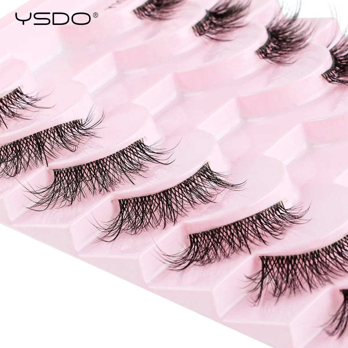 YSDO Fox Eye lashes 3/10 Pairs Lashes 3D Mink Natural Lashes Soft Cat Eye Lashes Extension Fluffy Lashes Makeup Half Eyelashes