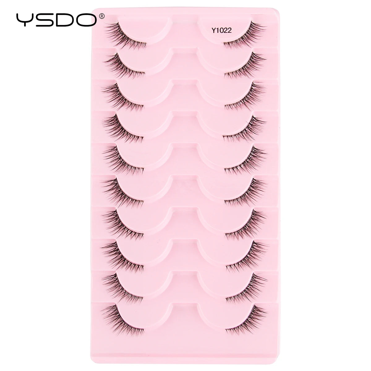YSDO Fox Eye lashes 3/10 Pairs Lashes 3D Mink Natural Lashes Soft Cat Eye Lashes Extension Fluffy Lashes Makeup Half Eyelashes
