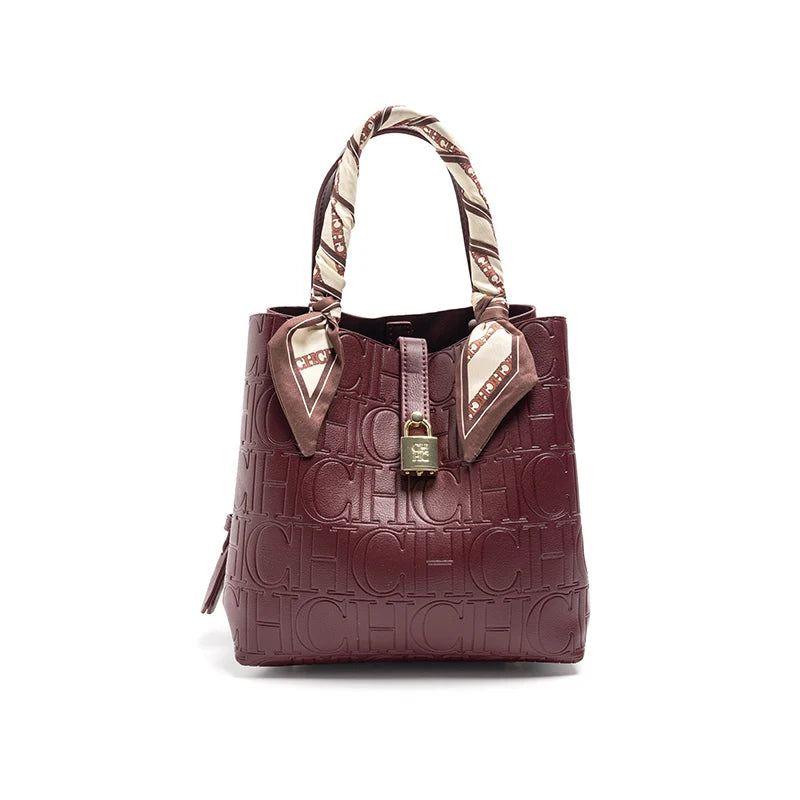Embossed Ladies Crossbody Bag Letter Printing Design Ladies Handbag Large Capacity Tote Bag Elegant Temperament Ladies Should