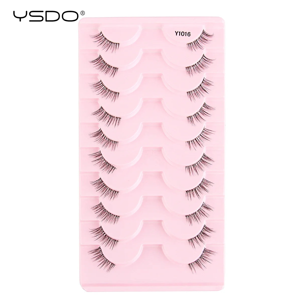 YSDO Fox Eye lashes 3/10 Pairs Lashes 3D Mink Natural Lashes Soft Cat Eye Lashes Extension Fluffy Lashes Makeup Half Eyelashes