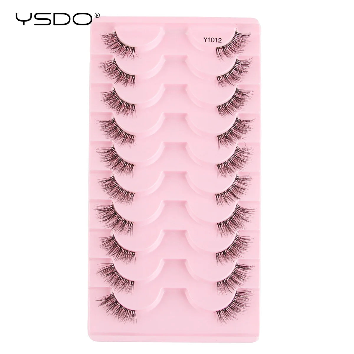 YSDO Fox Eye lashes 3/10 Pairs Lashes 3D Mink Natural Lashes Soft Cat Eye Lashes Extension Fluffy Lashes Makeup Half Eyelashes