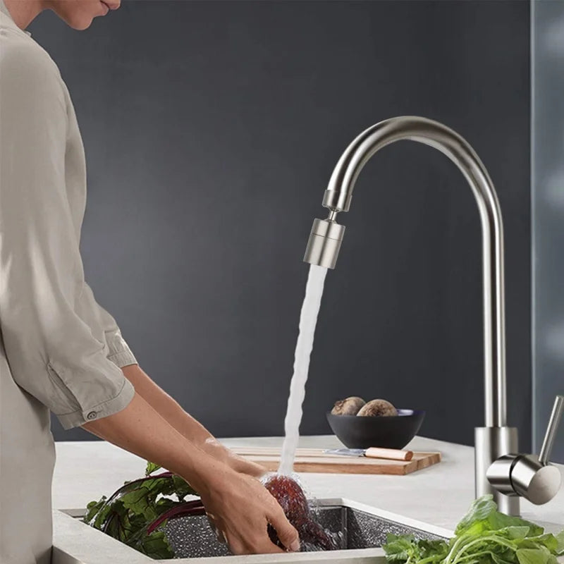 New Dual Function Anti-splash Bubbler Kitchen Faucet Aerator 360° Swivel Tap Water Diffuser Bathroom Water Filter Nozzle Mixer