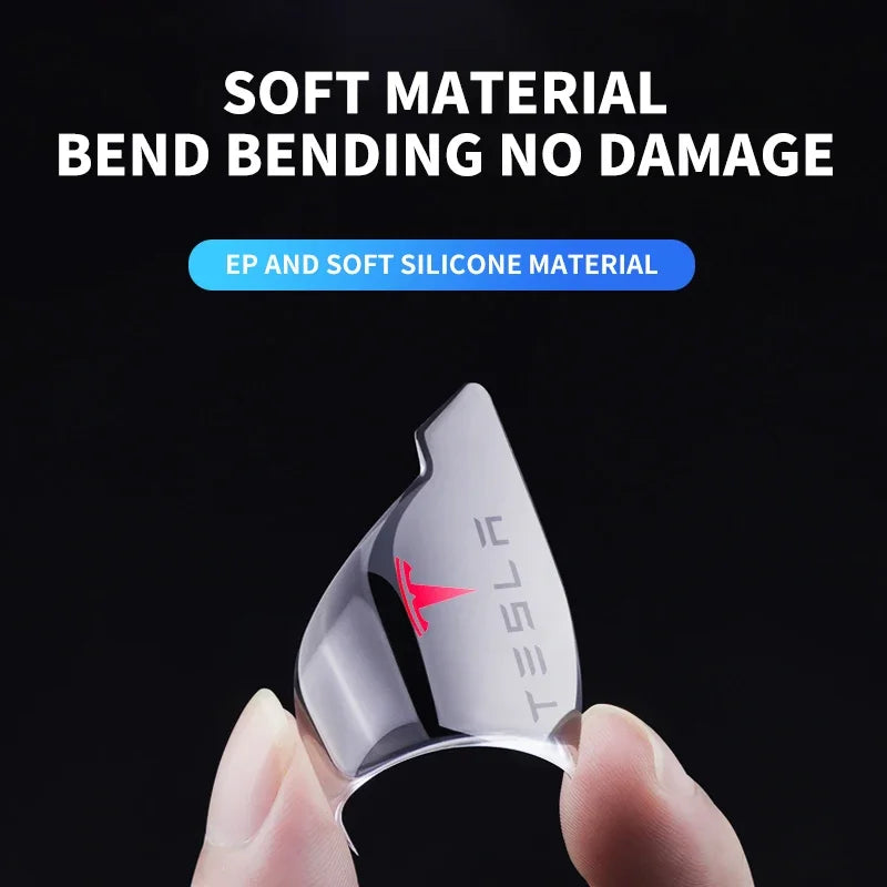 2Pcs Transparent Car Door Corner Cover Protector Stickers for Tesla Model S 3 X Y Smart Fortwo Forfour 453 451 450 Accessories