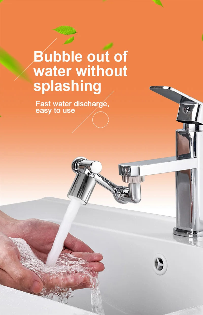 Stainless steel Faucet Extender 1080 °Swivel Water Tap Nozzle Faucet Sprayer Universal Bathroom Mixer Aerator 2 Spray Modes