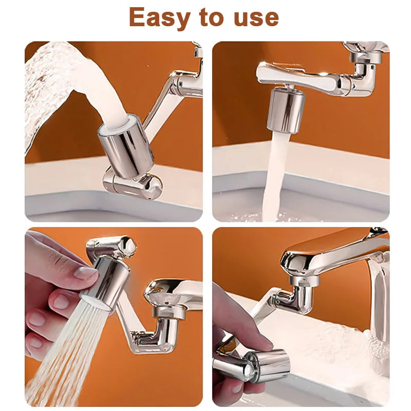 Stainless steel Faucet Extender 1080 °Swivel Water Tap Nozzle Faucet Sprayer Universal Bathroom Mixer Aerator 2 Spray Modes
