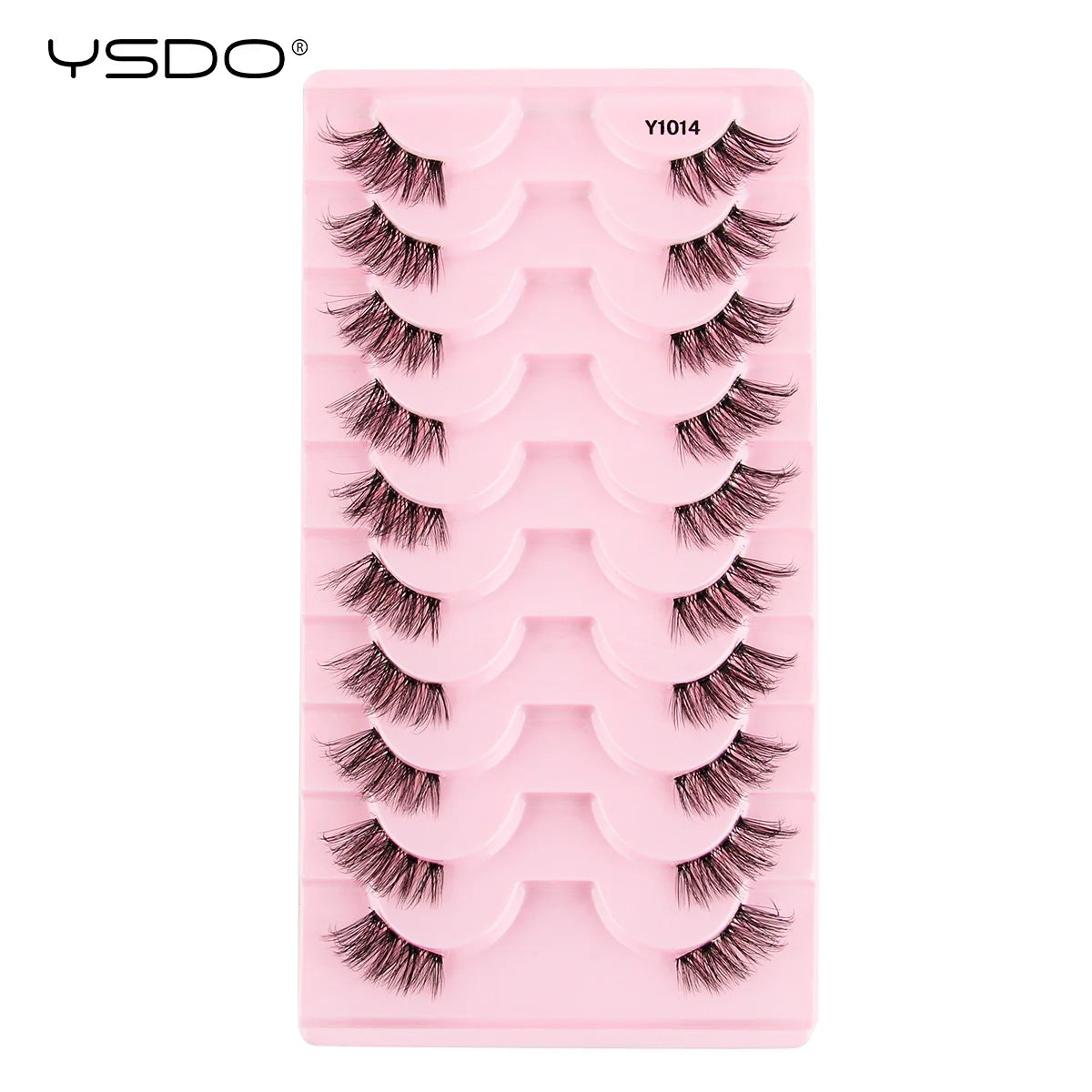 YSDO Fox Eye lashes 3/10 Pairs Lashes 3D Mink Natural Lashes Soft Cat Eye Lashes Extension Fluffy Lashes Makeup Half Eyelashes