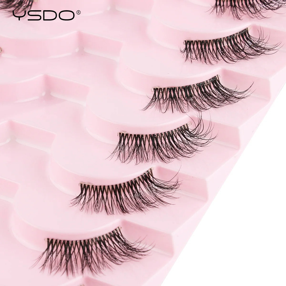 YSDO Fox Eye lashes 3/10 Pairs Lashes 3D Mink Natural Lashes Soft Cat Eye Lashes Extension Fluffy Lashes Makeup Half Eyelashes