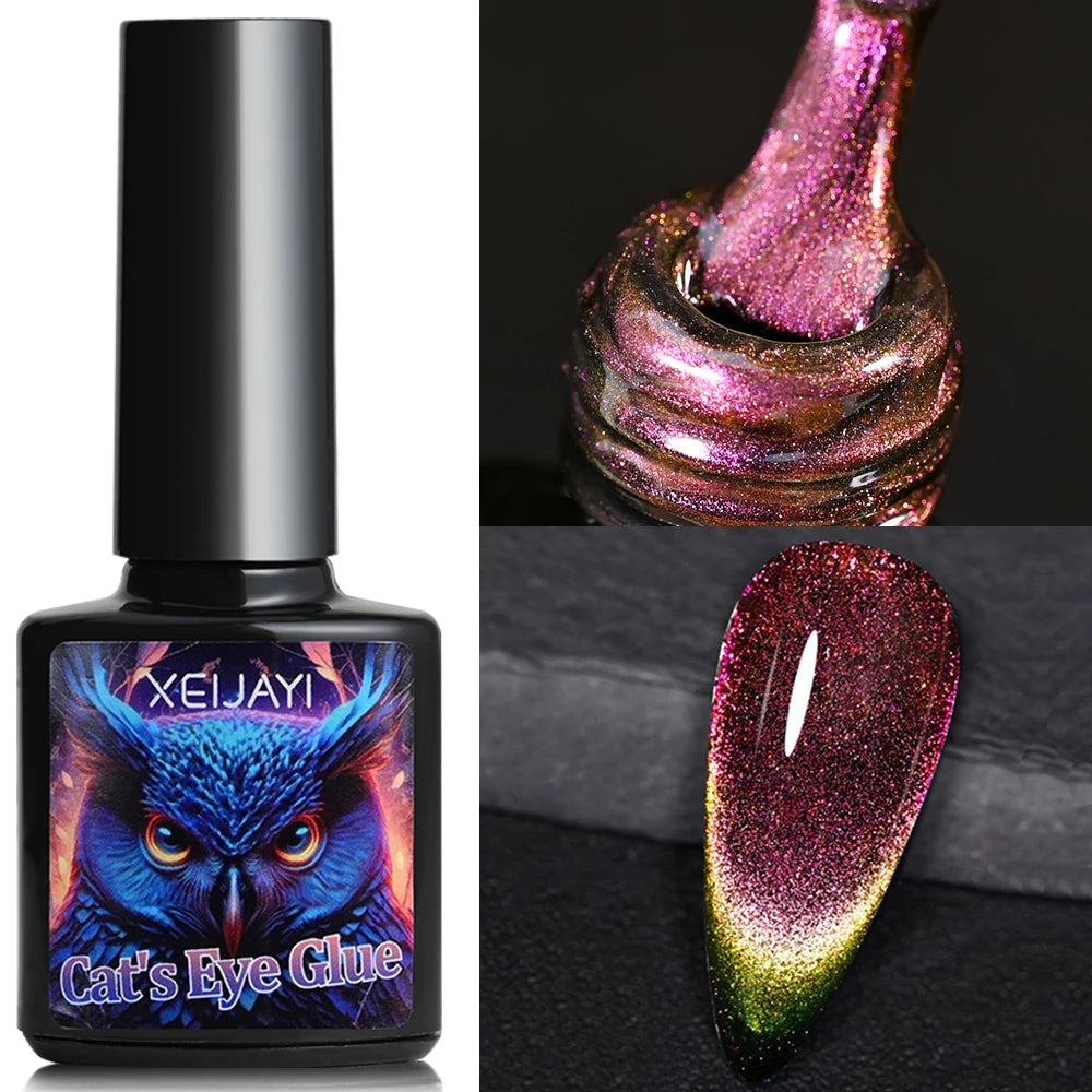 XEIJAYI Pink Cat Eye Gel Nail Polish Ceramic Magnetic Gel UV Semi-permanent Enamels Varnish Nail Supplies For Professionals Gel