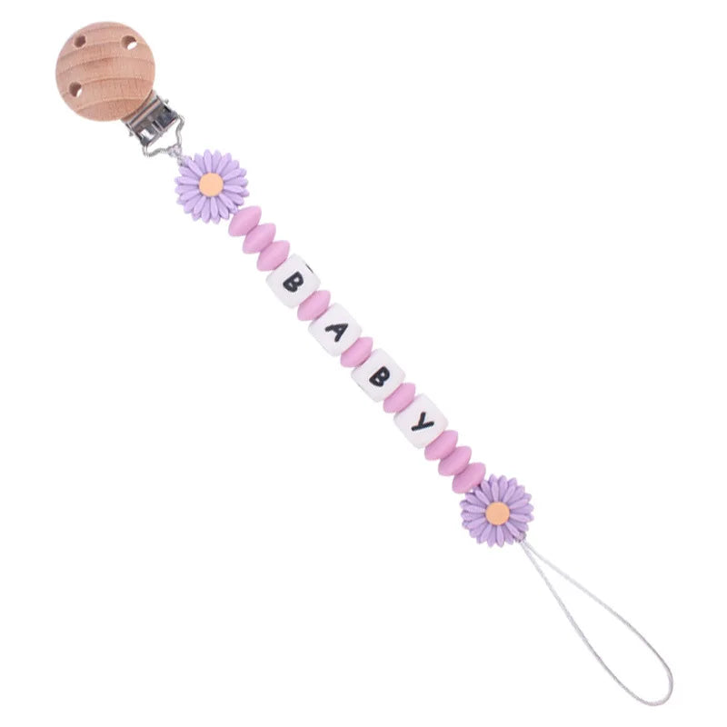 New Custom Pacifier Clips Nipple Dummy Holder Chain Holder Newborn Soother Chains Infant Feeding Soother Teething Toy Chew Gifts