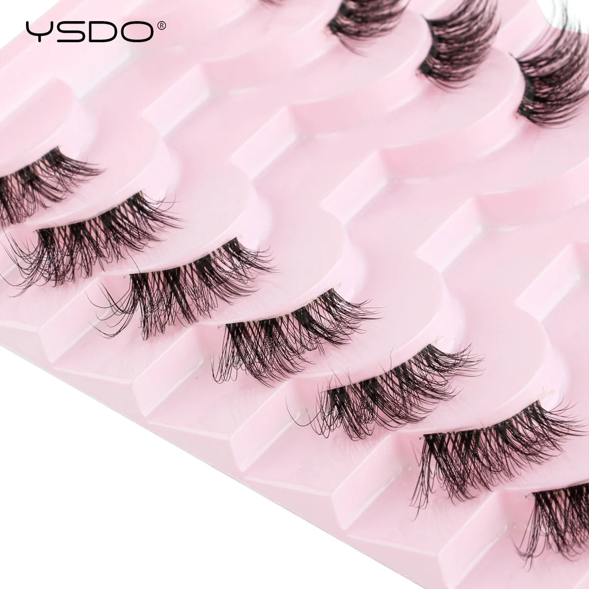 YSDO Fox Eye lashes 3/10 Pairs Lashes 3D Mink Natural Lashes Soft Cat Eye Lashes Extension Fluffy Lashes Makeup Half Eyelashes