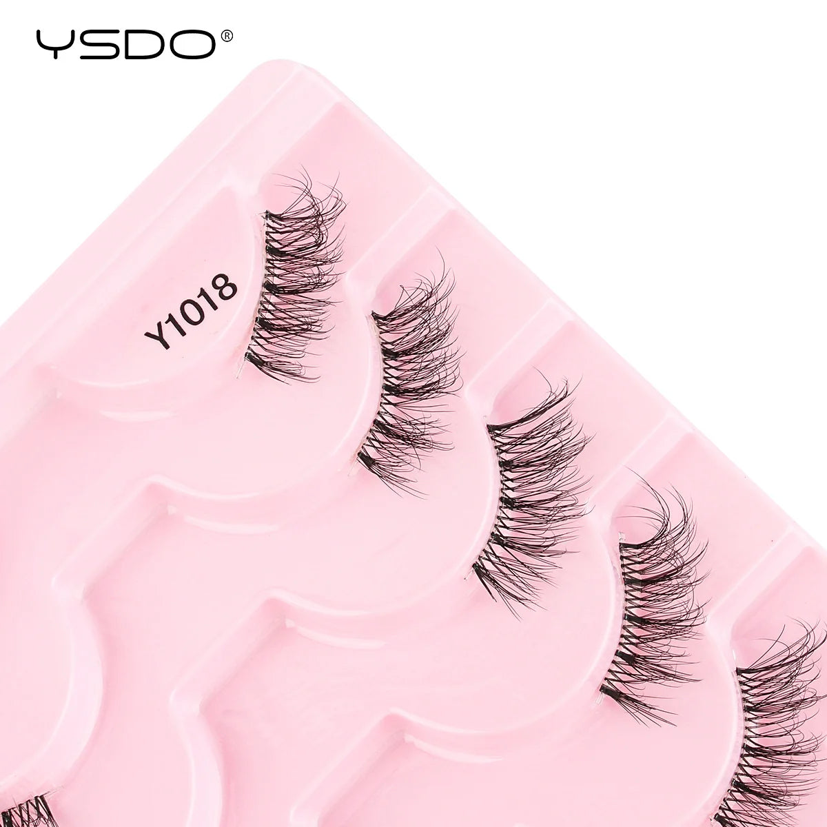 YSDO Fox Eye lashes 3/10 Pairs Lashes 3D Mink Natural Lashes Soft Cat Eye Lashes Extension Fluffy Lashes Makeup Half Eyelashes