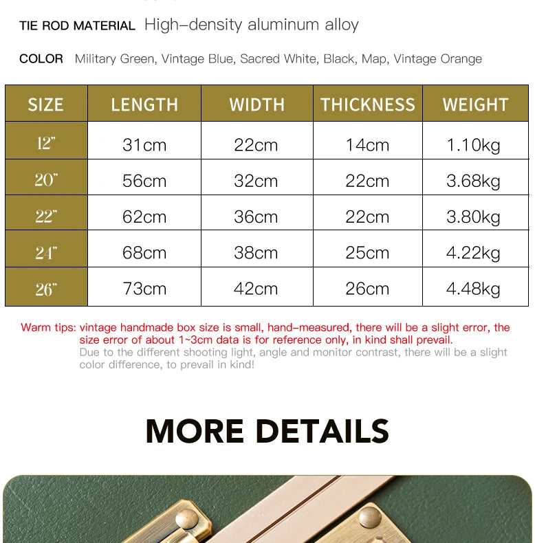urecity Vintage Luggage Set, 3 Piece Retro trolley luggage bag,Travel Luggage with Spinner Wheels and Beauty Case (Army Green)