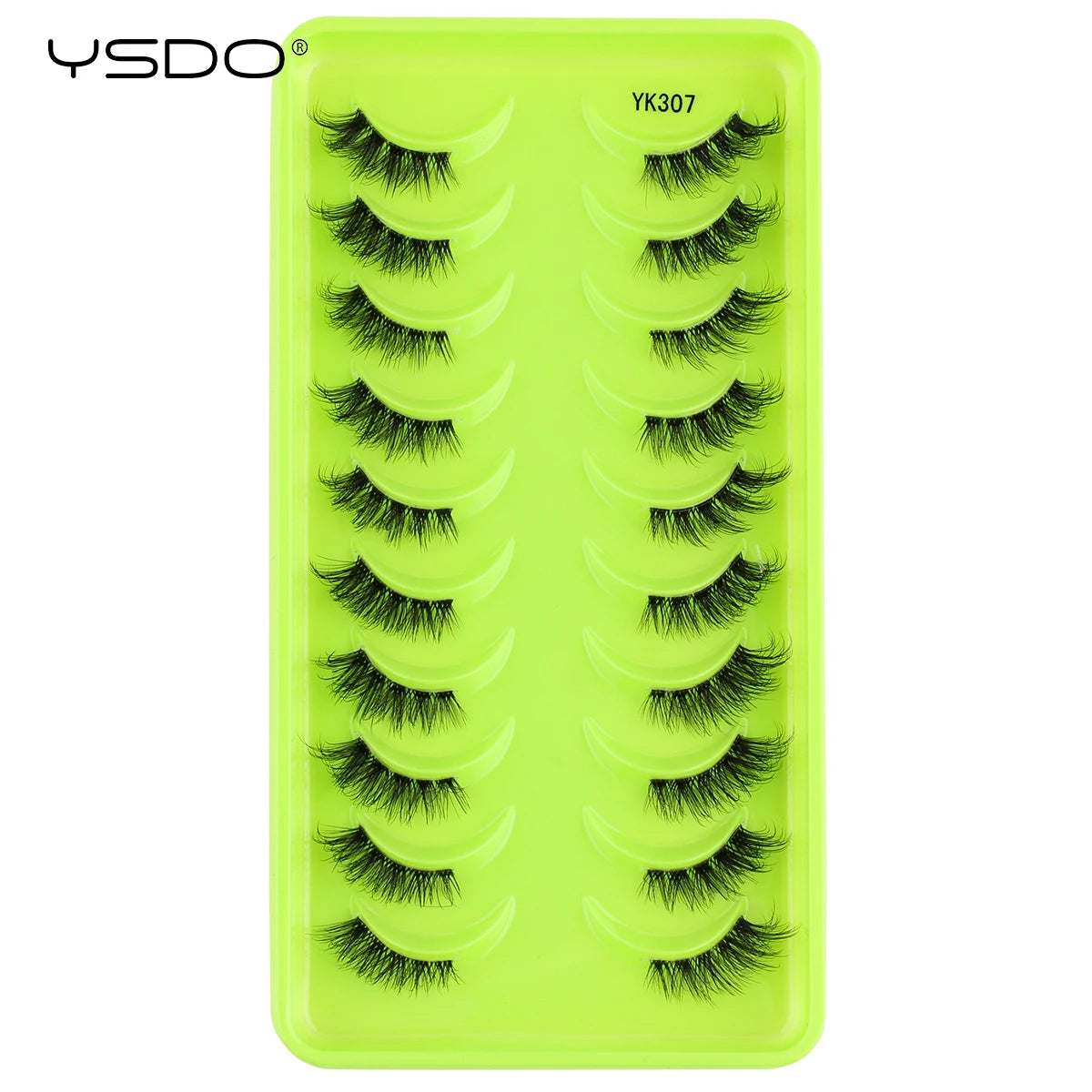 YSDO Fox Eye lashes 3/10 Pairs Lashes 3D Mink Natural Lashes Soft Cat Eye Lashes Extension Fluffy Lashes Makeup Half Eyelashes