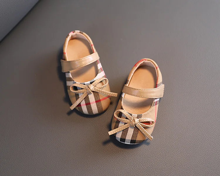 NEW Classic Winter Princess Shoes Baby Soft-solar Toddler Shoes Girl Children Plate Cloth Single Shoes 0-3 Years Old Bow Sandals