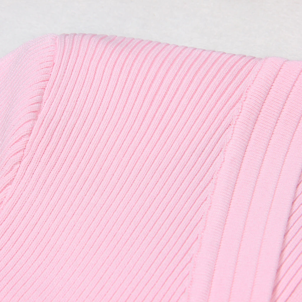 2025 Spring/Summer New Fashion Knitted Elastic Short Sleeve Solid Color Gold Button Slimming Style Commuter Women's Dress