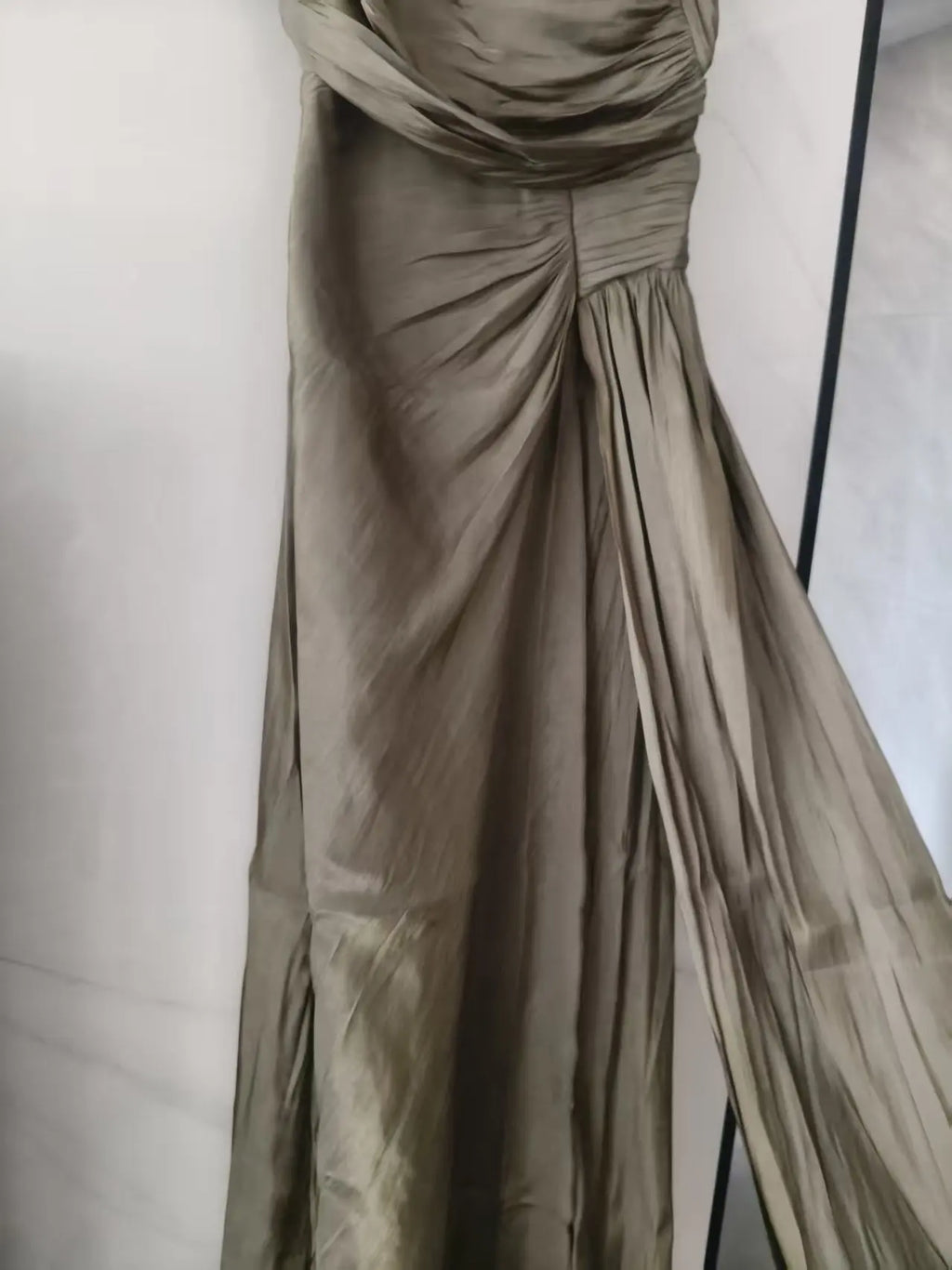 2025 Spring Summer New Fashion Pleated Dress for Women Chic Elegant Off Shoulder Sleeveless High Waist Evening Long Dresses