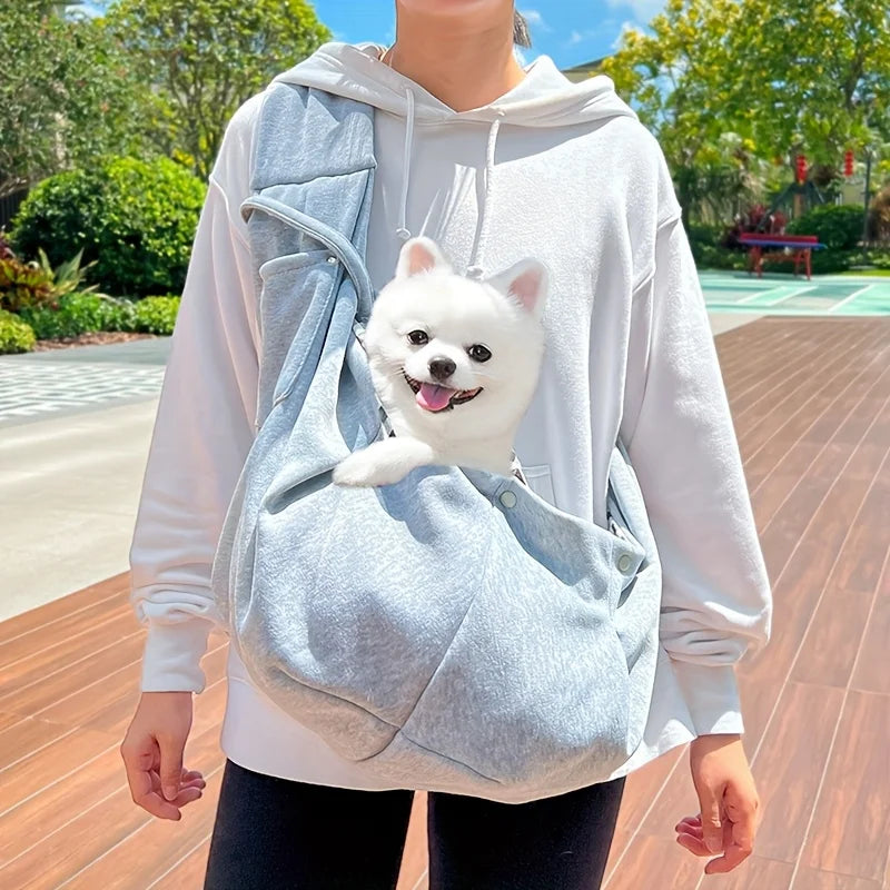 Outdoor Pet Carrier Bag - Adjustable Crossbody Shoulder Strap,Casual Pet Outing | Stylish Pet Bag | Comfortable Pet Transport