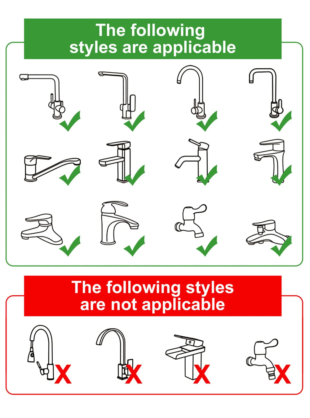 Stainless steel Faucet Extender 1080 °Swivel Water Tap Nozzle Faucet Sprayer Universal Bathroom Mixer Aerator 2 Spray Modes