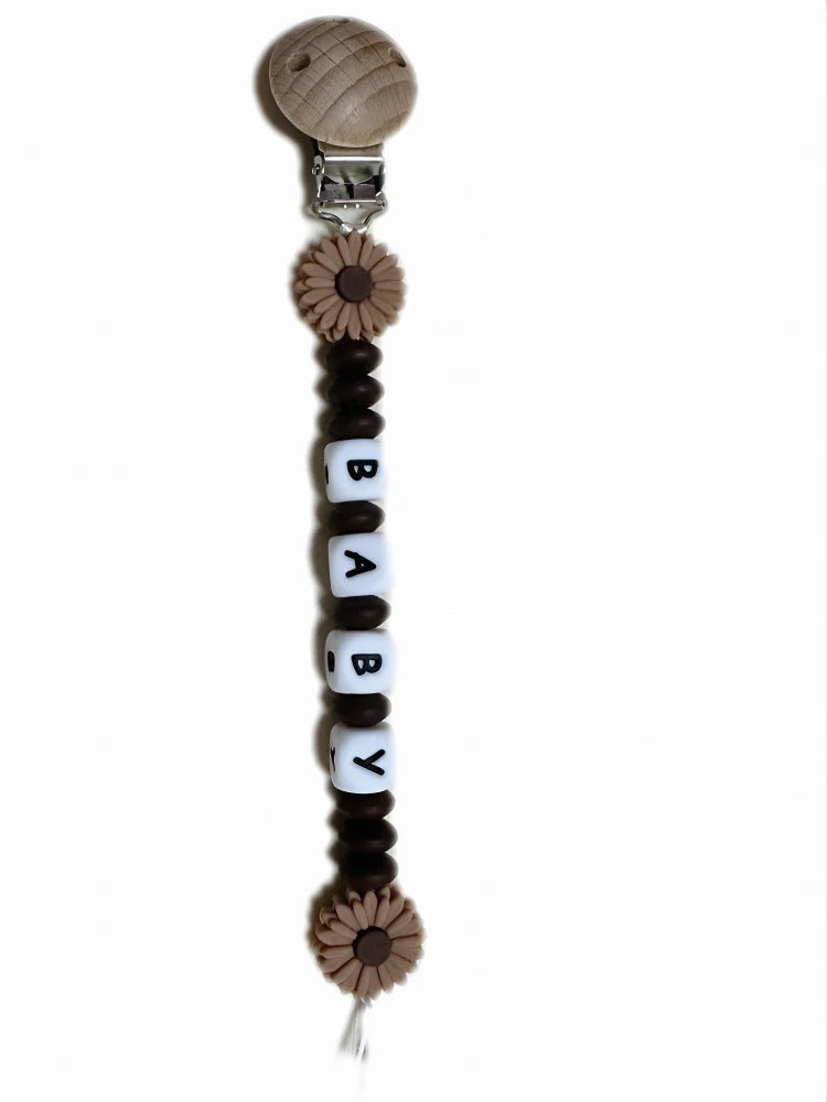 New Custom Pacifier Clips Nipple Dummy Holder Chain Holder Newborn Soother Chains Infant Feeding Soother Teething Toy Chew Gifts