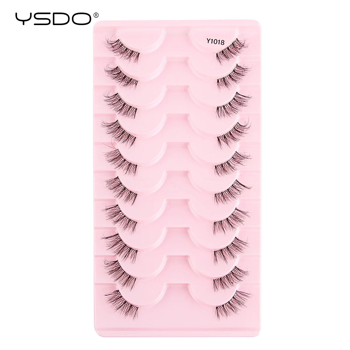 YSDO Fox Eye lashes 3/10 Pairs Lashes 3D Mink Natural Lashes Soft Cat Eye Lashes Extension Fluffy Lashes Makeup Half Eyelashes