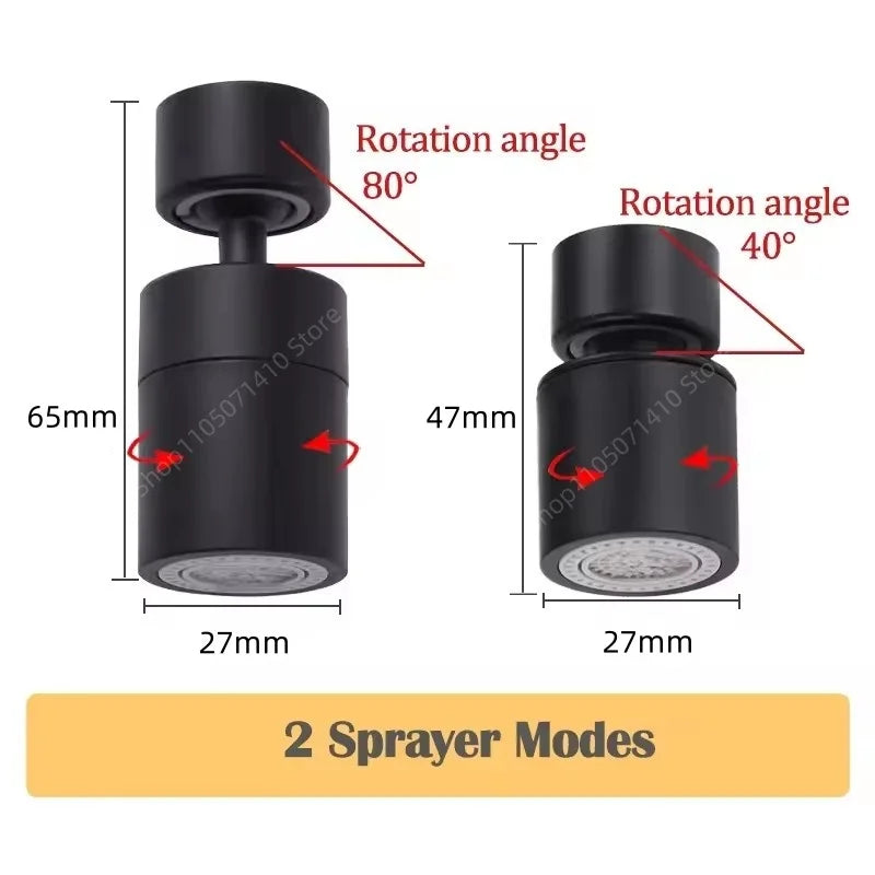 New Dual Function Anti-splash Bubbler Kitchen Faucet Aerator 360° Swivel Tap Water Diffuser Bathroom Water Filter Nozzle Mixer