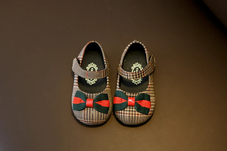 NEW Classic Winter Princess Shoes Baby Soft-solar Toddler Shoes Girl Children Plate Cloth Single Shoes 0-3 Years Old Bow Sandals