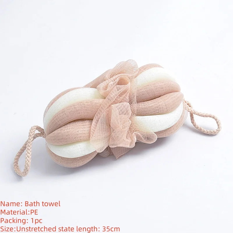 Ramie Jute Bath Towel Shower Towel Back Body Exfoliating Belt Shower Scrubber For Body Cleaning Bathroom Shower Strap