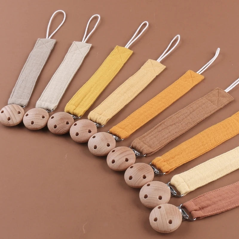 N80C Cotton Cloth Pacifier Clip Baby Teether Toy Hanging Rope Chain Soother Newborn Essential Nursing Product