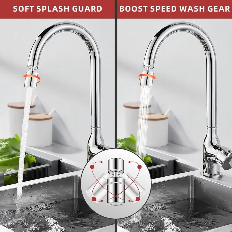 New Dual Function Anti-splash Bubbler Kitchen Faucet Aerator 360° Swivel Tap Water Diffuser Bathroom Water Filter Nozzle Mixer