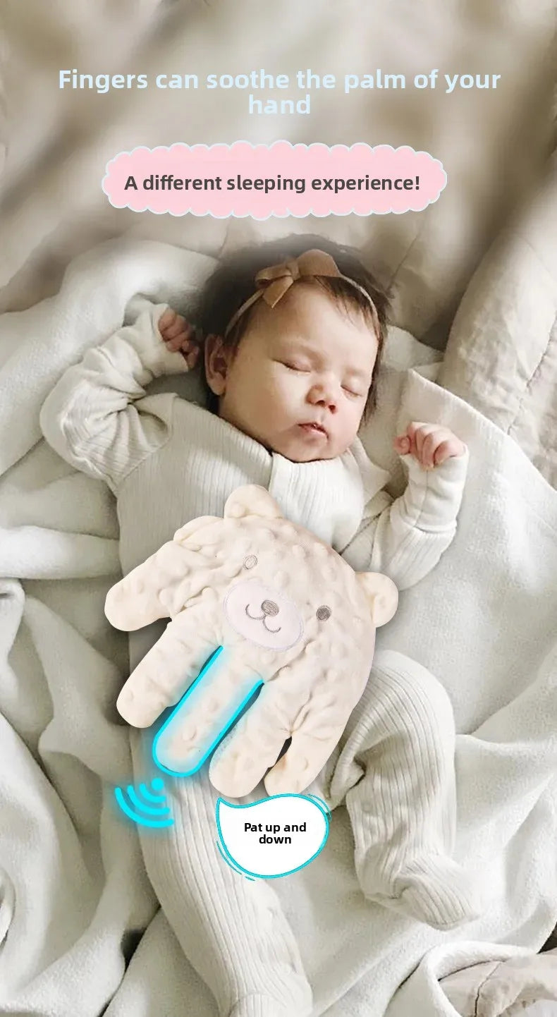 0-3Y Electric Baby Soothing Palm Hand Automatic Patting Sleep Companion Beater Sleeping Aid Pillow soother Toys for Calming Baby