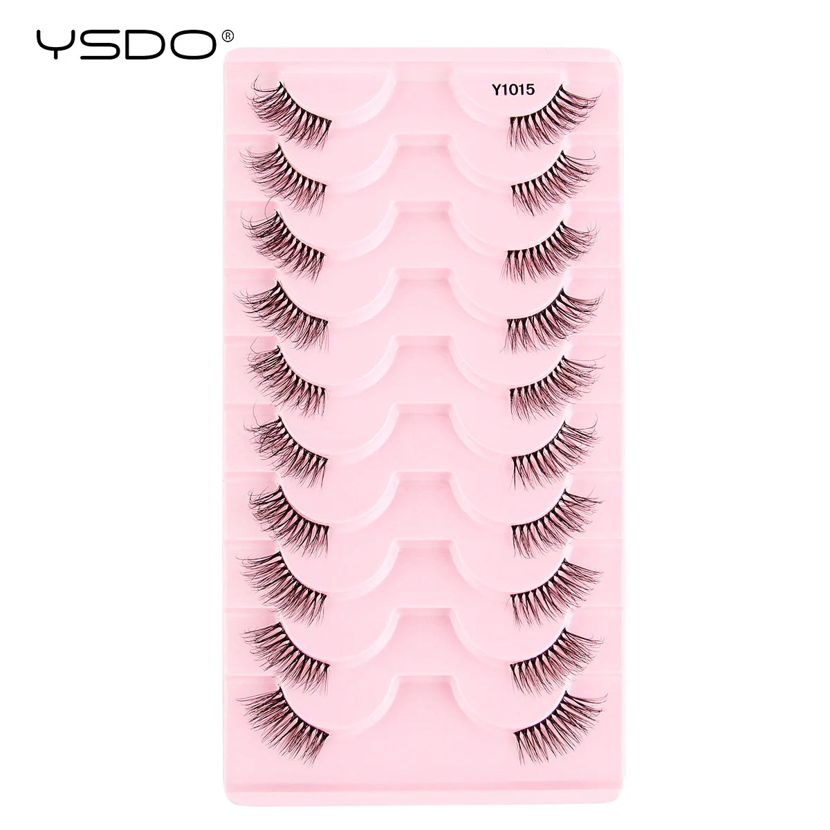 YSDO Fox Eye lashes 3/10 Pairs Lashes 3D Mink Natural Lashes Soft Cat Eye Lashes Extension Fluffy Lashes Makeup Half Eyelashes