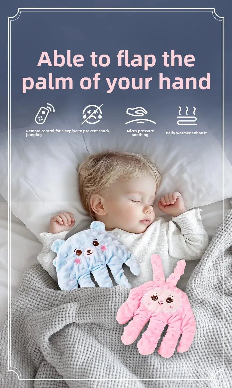 0-3Y Electric Baby Soothing Palm Hand Automatic Patting Sleep Companion Beater Sleeping Aid Pillow soother Toys for Calming Baby