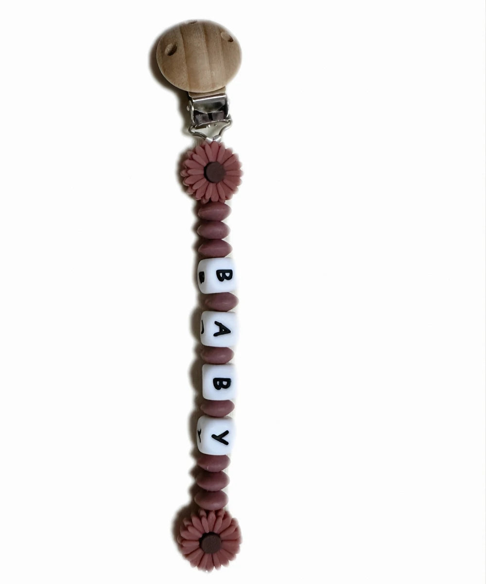 New Custom Pacifier Clips Nipple Dummy Holder Chain Holder Newborn Soother Chains Infant Feeding Soother Teething Toy Chew Gifts